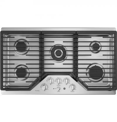 36" GE Profile  Built-In Gas Deep Recessed Edge-to-Edge Cooktop - PGP9036SLSS