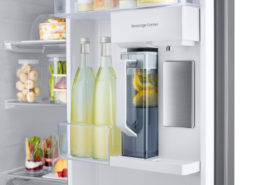 36" Samsung 22.6 Cu. Ft. Bespoke Smart Counter Depth Side-by-Side Refrigerator with Beverage Center - RS23CB760012AA