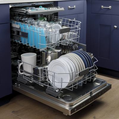 24" GE Built-In Tall Tub Dishwasher With Stainless Steel Tub - GDT665SMNES