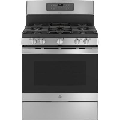 30" GE Adora Freestanding Self-Clean Gas Range with Convection in Stainless Steel - JCGB745SPSS