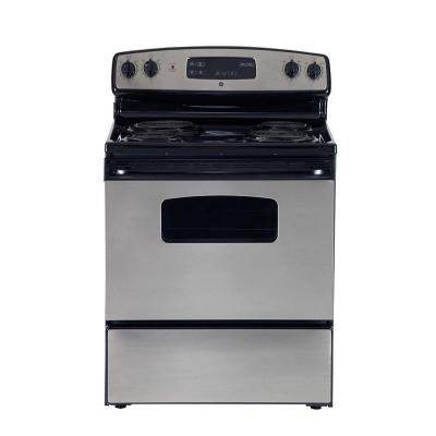 30" GE Electric Freestanding Range with Storage Drawer in Stainless Steel - JCBS250SMSS