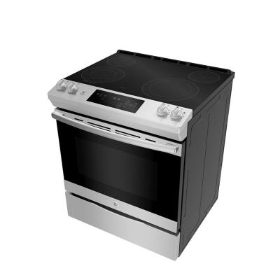 30" GE Electric Slide-In Front Control Range with Storage Drawer in Stainless Steel - JCSS630SMSS