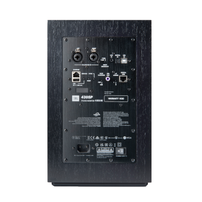 JBL Studio Monitor Powered Bookshelf LoudSpeaker System in Black - JBL4305PBLKAM
