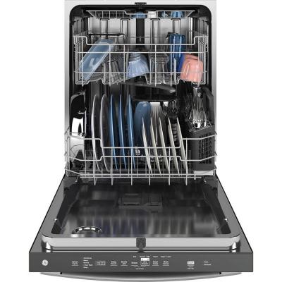 24" GE Top Control Stainless Steel Interior Dishwasher with Sanitize Cycle - GDT670SYVFS