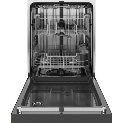 24" GE Front Control Stainless Steel Interior Dishwasher with Sanitize Cycle - GDF650SYVFS