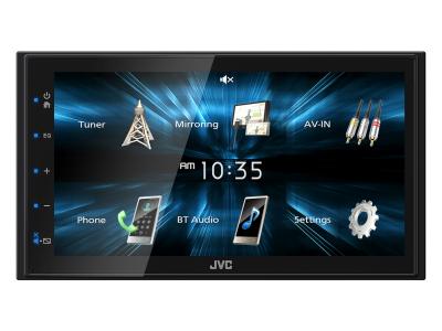 JVC Digital Media Receiver With WVGA Capacitive Monitor And USB Mirroring for Android Phones - KW-M150BT