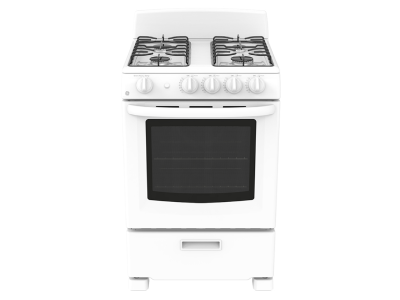 24" GE 2.9 Cu. Ft. Free-Standing Standard Clean Gas Range - JCGAS300DMWW