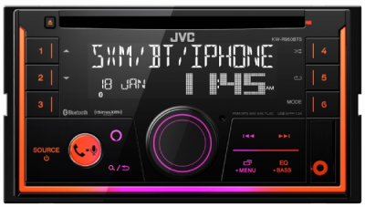 JVC 2-DIN CD Receiver with Featuring Bluetooth and USB - KW-R950BTS