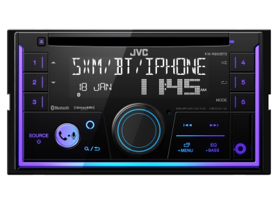 JVC 2-DIN CD Receiver with Featuring Bluetooth and USB - KW-R950BTS