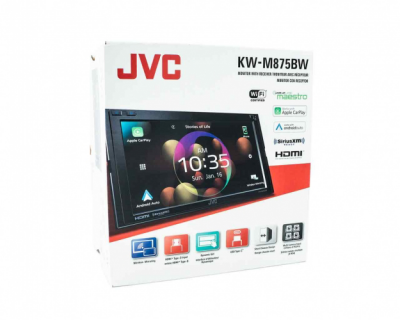 6.8" JVC Multimedia Receiver with Resistive Touch Monitor - KW-M875BW