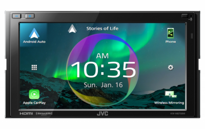 6.8" JVC Multimedia Receiver with Resistive Touch Monitor - KW-M875BW