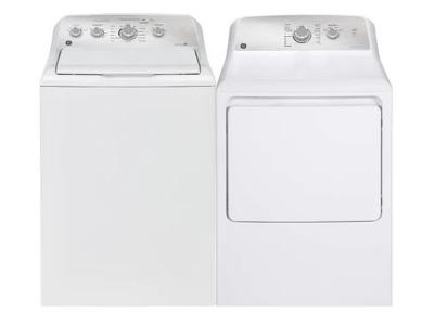 27" GE 4.9 Cu. Ft. Top Load Washer and 7.2 Cu.Ft. Capacity Top Load Electric Dryer  - GTW451BMRWS-GTD40EBMRWS