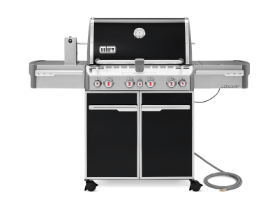 66" Weber Summit Series 4 Burner Natural Gas Grill With Side Burner In Black - Summit E-470 NG
