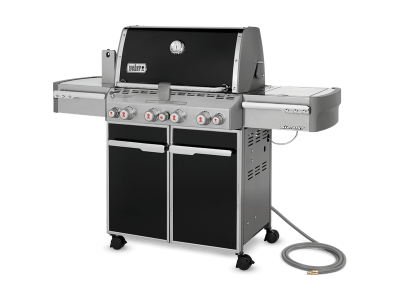 66" Weber Summit Series 4 Burner Natural Gas Grill With Side Burner In Black - Summit E-470 NG