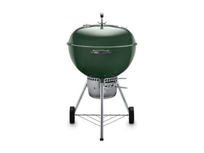23" Weber Charcoal Grill with Built-In Thermometer in Green - Original Kettle Premium (Gr)