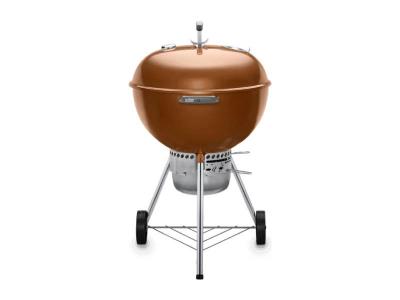 23" Weber Charcoal Grill with Built-In Thermometer in Copper - Original Kettle Premium (C)