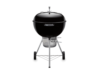 23" Weber Charcoal Grill with Built-In Thermometer in Black - Original Kettle Premium (B)