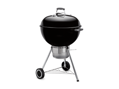 23" Weber Charcoal Grill with Built-In Thermometer in Black - Original Kettle Premium (B)