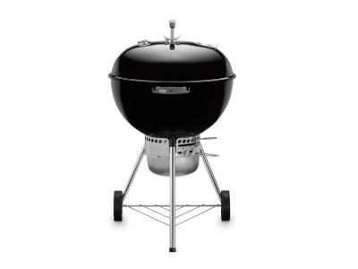 23" Weber Charcoal Grill with Built-In Thermometer in Black - Original Kettle Premium (B)