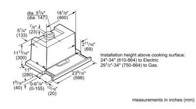 Bosch 500 Series Pull-out Hood In Stainless Steel - HUI54452UC