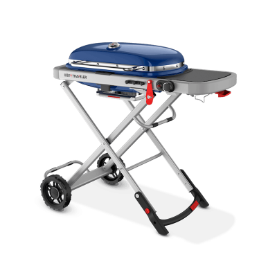 44" Weber Traveler Liquid Propane Portable Gas Grill in Blue - 9020001