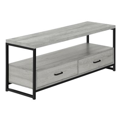 Monarch 48-inch TV Stand In Grey Wood Look Finish with Black Metal Frame - I 2871