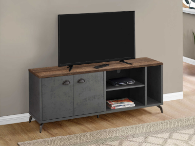 Monarch 60 Inch TV Stand in Grey Concrete Medium Brown Reclaimed - I 2831