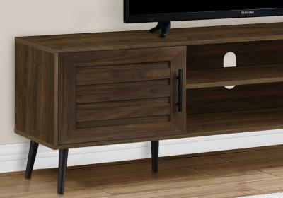 Monarch 72 Inch TV Stand in Brown Wood Look with 2 Doors - I 2717