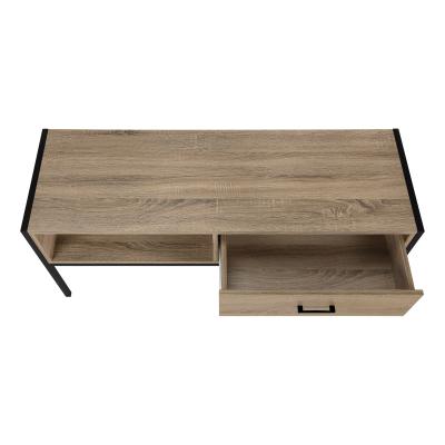 Monarch 48 Inch TV Stand with Black Metal in Dark Taupe Wood Look - I 2876