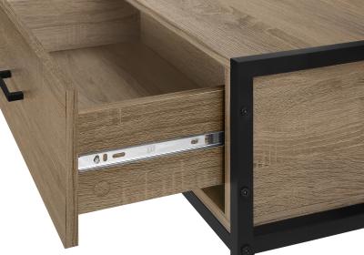 Monarch 48 Inch TV Stand with Black Metal in Dark Taupe Wood Look - I 2876