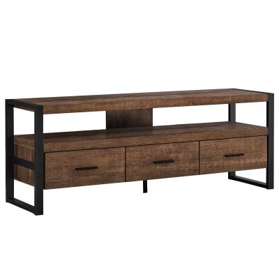 Monarch 60 Inch TV Stand with 3 Drawers in Brown Reclaimed Wood Look - I 2820