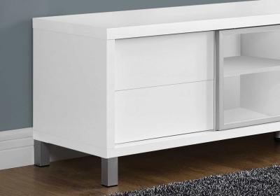 Monarch 70 Inch TV Stand with 4 Drawers and 2 Adjustable Shelves in White Euro Style - I 2537