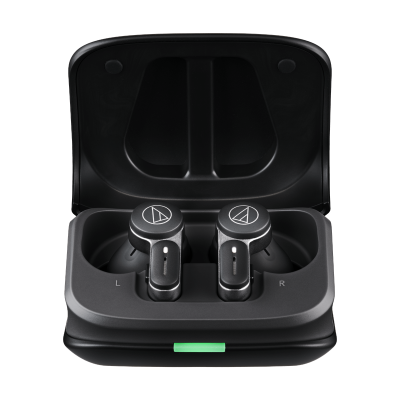 Audio Technica True Wireless Earbuds in Ash Black - ATH-TWX7BK