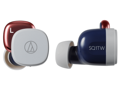 Audio Technica Wireless Earbuds in Popsicle Red Navy - ATH-SQ1TWNRD