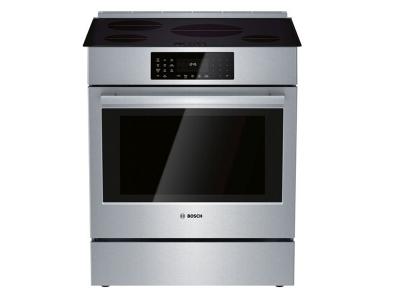 30" Bosch 4.6 cu. Ft. 800 Series Induction Slide-in Range Stainless Steel - HII8056C