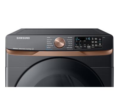 27" Samsung 7.5 Cu. Ft. Dryers with Steam Sanitize in Black - DVE50BG8300VAC