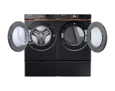27" Samsung 7.5 Cu. Ft. Dryers with Steam Sanitize in Black - DVE50BG8300VAC