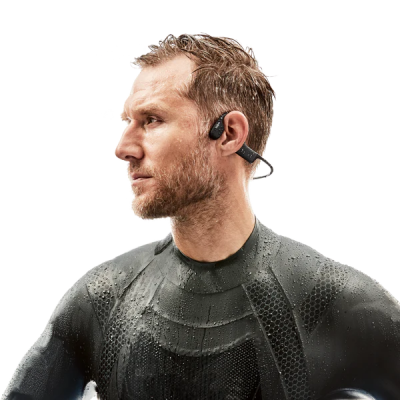 Shokz Bone Conduction Open-Ear Mp3 Swimming Headphones in Black Diamond - OpenSwim (B)