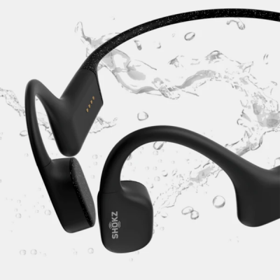 Shokz Bone Conduction Open-Ear Mp3 Swimming Headphones in Black Diamond - OpenSwim (B)