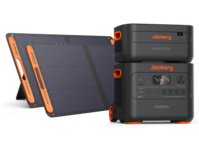 Jackery Explorer 2000 Plus Portable Power Station with Battery Pack and Two 100W Solar Panels - E2000Plus + PP2000PLUS + 100Wx2