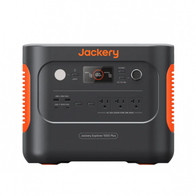 Jackery Explorer 1000 Plus Portable Power Station with Battery Pack and Two 100W Solar Panels - E1000Plus + E1000Plus Pack + 100Wx2