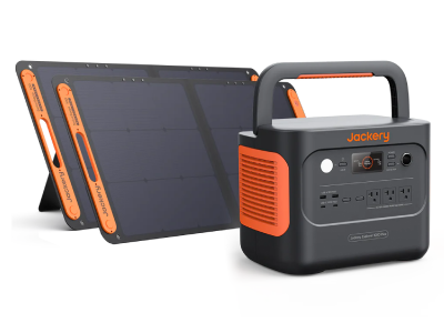 Jackery Explorer 1000 Plus Power Station with Two SolarSaga 100W Solar Panels - E1000Plus + 100Wx2