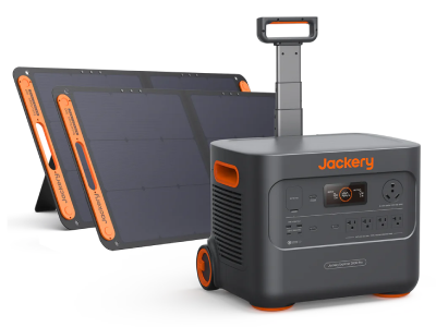 Jackery Explorer 3000 Pro Portable Power Station with Two SolarSaga 100W Solar Panels - E3000Pro + 100Wx2