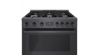 36" Bosch 800 Series Dual Fuel Freestanding Range With 6 Burners In Black Stainless Steel - HDS8645C