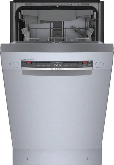 18" Bosch Recessed Handle CrystalDry Dishwasher in Stainless Steel - SPE68C75UC
