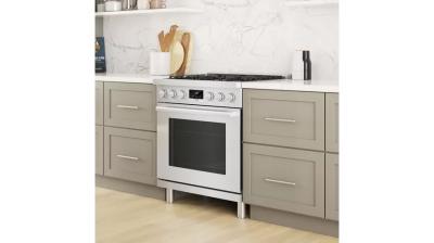 30" Bosch 800 Series Dual Fuel Freestanding Range In Stainless Steel - HDS8055C