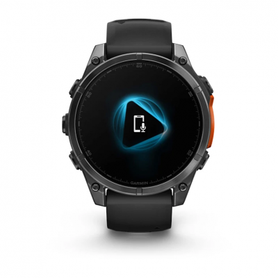 Garmin Fenix 8 Amoled 47 mm Slate Gray Smartwatch with Black Silicone Band - 010-02904-00