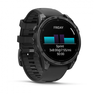 Garmin Fenix 8 Amoled 47 mm Slate Gray Smartwatch with Black Silicone Band - 010-02904-00