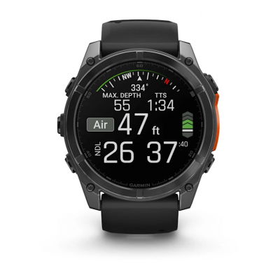 Garmin Fenix 8 Amoled 51 mm Slate Gray Smartwatch with Black Silicone Band - 010-02905-00