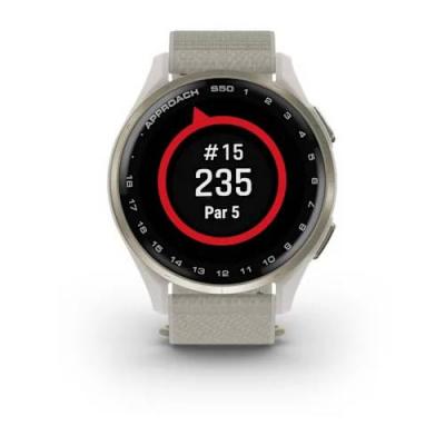 Garmin Approach S50 Cream Gold Aluminum Bezel Smartwatch - 010-03010-01
